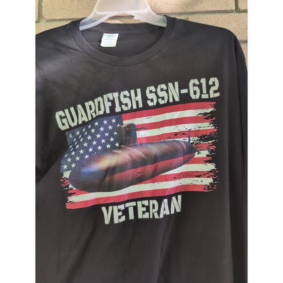 GuardFish Veteran Black Long Sleeved T-Shirt Size XL - Picture 2 of 3